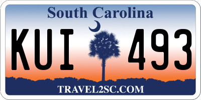 SC license plate KUI493