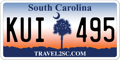 SC license plate KUI495