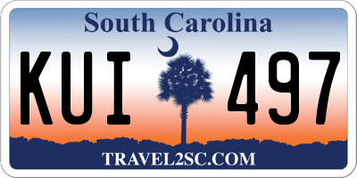 SC license plate KUI497