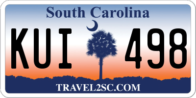SC license plate KUI498