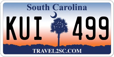 SC license plate KUI499