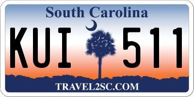 SC license plate KUI511