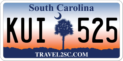 SC license plate KUI525