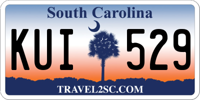 SC license plate KUI529