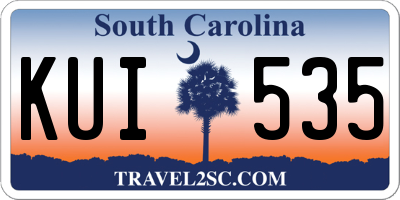 SC license plate KUI535