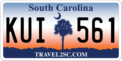 SC license plate KUI561