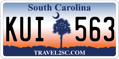 SC license plate KUI563