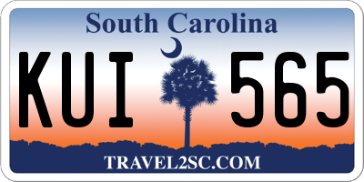 SC license plate KUI565