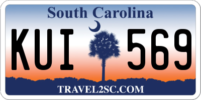 SC license plate KUI569