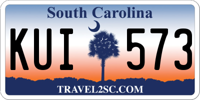 SC license plate KUI573