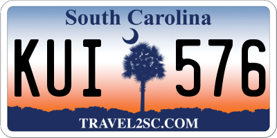 SC license plate KUI576