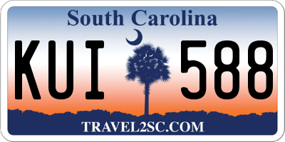 SC license plate KUI588