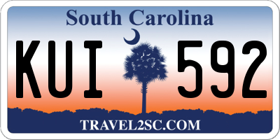 SC license plate KUI592