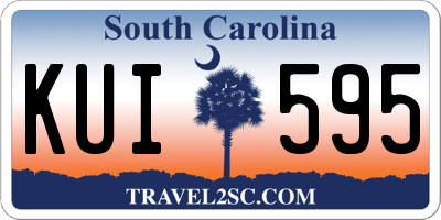 SC license plate KUI595