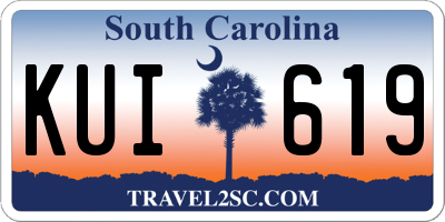 SC license plate KUI619