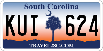 SC license plate KUI624