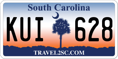 SC license plate KUI628
