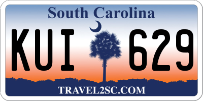 SC license plate KUI629