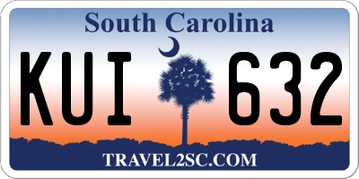 SC license plate KUI632