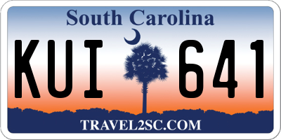 SC license plate KUI641