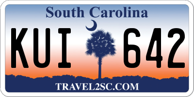 SC license plate KUI642