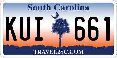 SC license plate KUI661