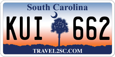 SC license plate KUI662