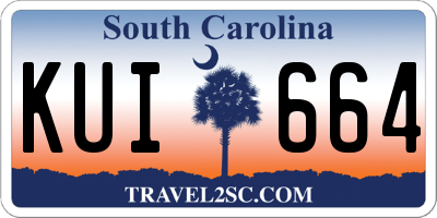 SC license plate KUI664