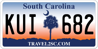 SC license plate KUI682