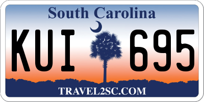 SC license plate KUI695