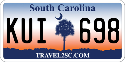 SC license plate KUI698