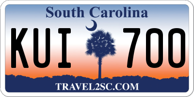 SC license plate KUI700