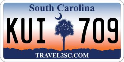 SC license plate KUI709