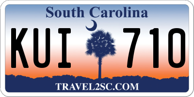 SC license plate KUI710