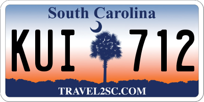 SC license plate KUI712