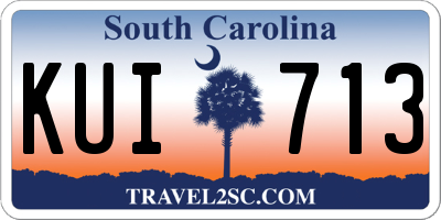 SC license plate KUI713