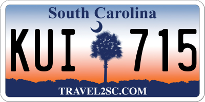 SC license plate KUI715