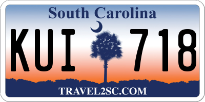 SC license plate KUI718