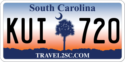 SC license plate KUI720