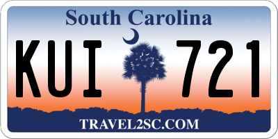 SC license plate KUI721