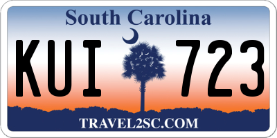 SC license plate KUI723