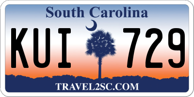 SC license plate KUI729