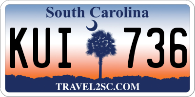 SC license plate KUI736
