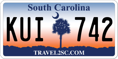 SC license plate KUI742