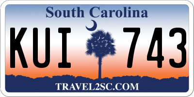 SC license plate KUI743