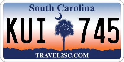 SC license plate KUI745