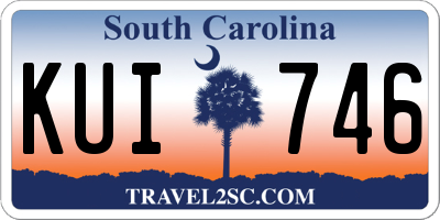 SC license plate KUI746