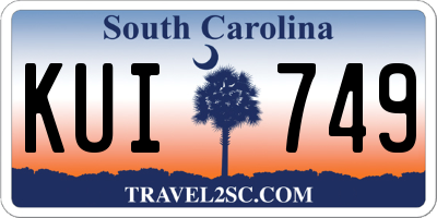 SC license plate KUI749
