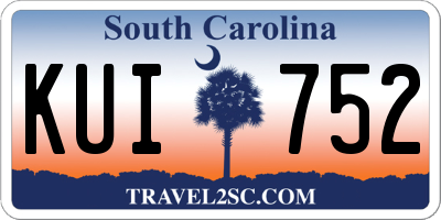 SC license plate KUI752