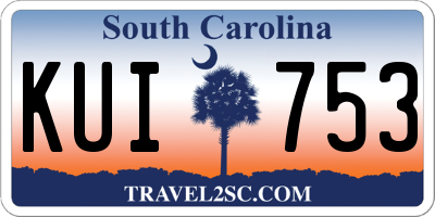 SC license plate KUI753